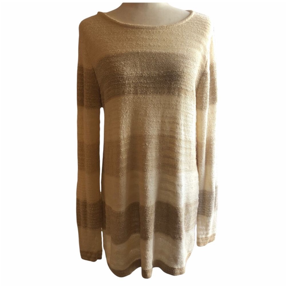 Calvin Klein Beige Striped Sweater